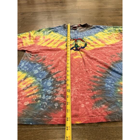Vintage Delta Mens San Francisco Peace Sign Tie Dye Short Sleeve T-Shirt XL USA - Picture 6 of 7